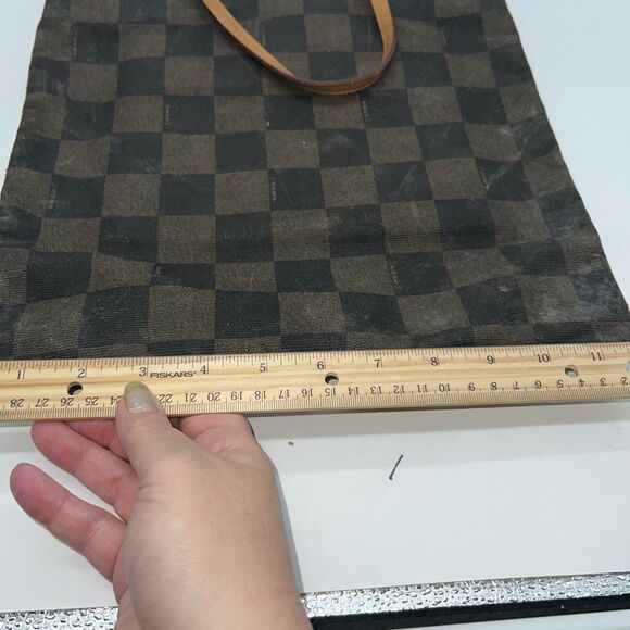 Fendi Vintage RARE Brown Checkered Box Short Handle Tote - Picture 16 of 16